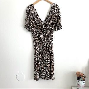 Gilli Leopard Print Faux Wrap Dress